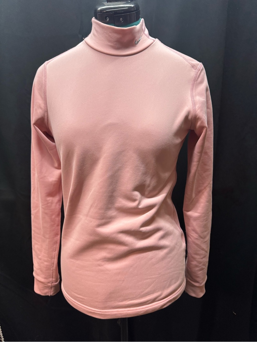Nike Women's Dusty Pink Long-Sleeve Mock Neck Top